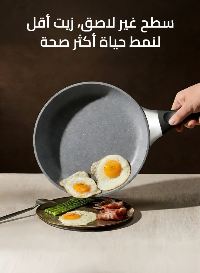 Sharpdo Kitchen Cookware Set, Non-Stick Pots and Pans for All Stovetops, Heat Resistant Handle - 18cm Milk Pan, 24cm Casserole, 28cm Casserole, 24cm Fry Pan - Image 5